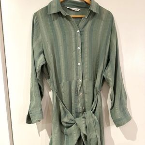 Green Summer Tie Dress